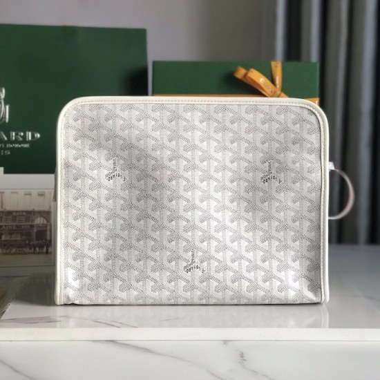 Replica Goyard Jouvence GM Toiletry Bag White