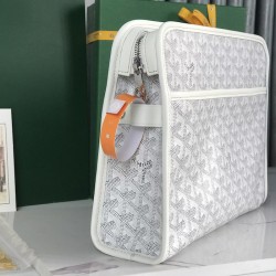 Replica Goyard Jouvence GM Toiletry Bag White