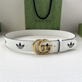 adidas x Gucci GG Marmont belt White