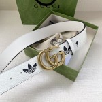 adidas x Gucci GG Marmont belt White