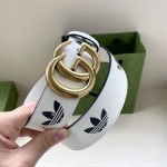 adidas x Gucci GG Marmont belt White