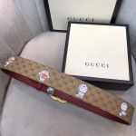 Doraemon x Gucci GG canvas Leather Belt Red