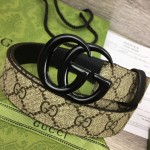 Gucci Women GG Marmont thin belt ‎414516 Black