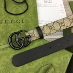 Gucci Women GG Marmont thin belt ‎414516 Black