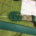 Gucci Women GG Marmont thin belt ‎414516 Green