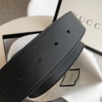 Gucci Leather belt with Double G buckle Black