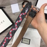 Gucci GG belt with Kingsnake print Black