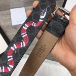 Gucci GG belt with Kingsnake print Black