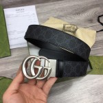 Gucci GG Marmont reversible belt Black