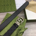 Gucci GG Marmont reversible belt Black