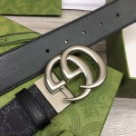 Gucci GG Marmont reversible belt Black