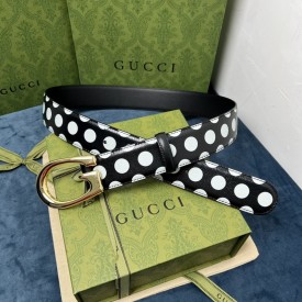 Gucci Polka-dot belt with G buckle ‎709954