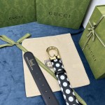 Gucci Polka-dot belt with G buckle ‎709954