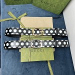 Gucci Polka-dot belt with G buckle ‎709954