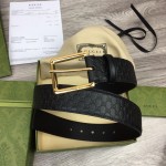 Gucci Signature belt with square buckle Black