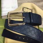 Gucci Signature belt with square buckle Blue