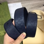 Gucci Signature belt with square buckle Blue