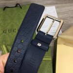 Gucci Signature belt with square buckle Blue