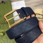 Gucci Signature belt with square buckle Blue