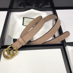 Gucci skinny belts for women with Double G buckle Pink