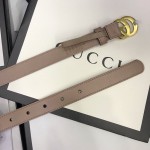 Gucci skinny belts for women with Double G buckle Pink