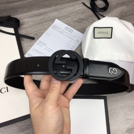 Replica Gucci Smooth Leather Belt