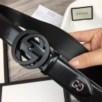 Gucci Smooth Leather with GG Belt Black