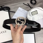 Gucci Smooth Leather with GG Belt Black