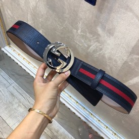 replica Gucci Stripe Leather Belt