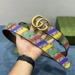 Gucci Striped belt with Double G ‎709985