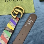 Gucci Striped belt with Double G ‎709985