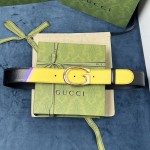 Gucci Two-tone belt with G buckle ‎709954