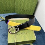 Gucci Two-tone belt with G buckle ‎709954