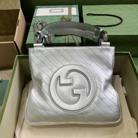 Gucci Blondie small tote bag silver ‎751518