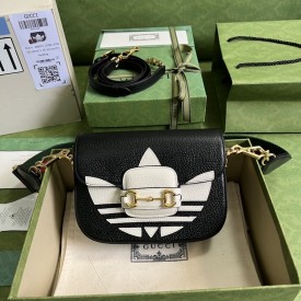 adidas x Gucci Horsebit 1955 mini bag ‎658574 Black