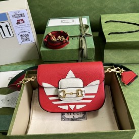 adidas x Gucci Horsebit 1955 mini bag ‎658574 Red