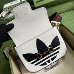 adidas x Gucci Horsebit 1955 mini bag ‎658574 White