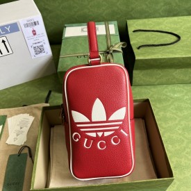 adidas x Gucci mini top handle bag Red