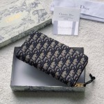 Dior Oblique Wallet Blue Dior Oblique Jacquard