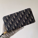 Dior Oblique Wallet Blue Dior Oblique Jacquard