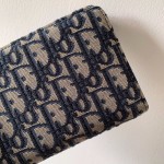 Dior Oblique Wallet Blue Dior Oblique Jacquard