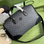 Gucci Duffle bag with Interlocking G ‎696014 Black