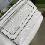 Gucci GG embossed belt bag white 645093