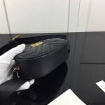 Gucci GG Marmont matelassé leather belt bag black