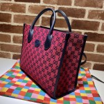 Gucci GG Multicolour small tote bag red 659983