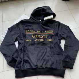 Replica Gucci Velvet Logo hoodies 