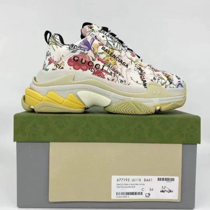 Gucci x Balenciaga The Hacker Project Triple S sneaker Flora Print