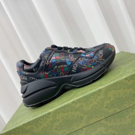 The North Face x Gucci Rhyton sneaker Black leather ‎685739