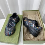 The North Face x Gucci Rhyton sneaker Black leather ‎685739