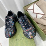 The North Face x Gucci Rhyton sneaker Black leather ‎685739